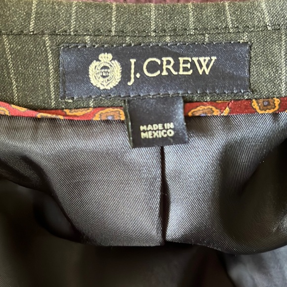 J.CREW Legacy 3 Piece Suit Pinstripes Charcoal Wool 40S - Picture 8 of 16